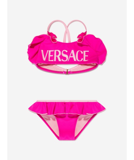 Versace Girls Logo Bikini in Pink en ligne des produits 