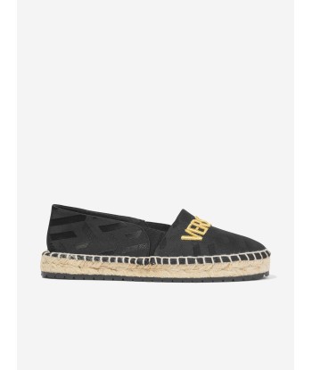 Versace Kids Logo Espadrilles in Black suggérées chez