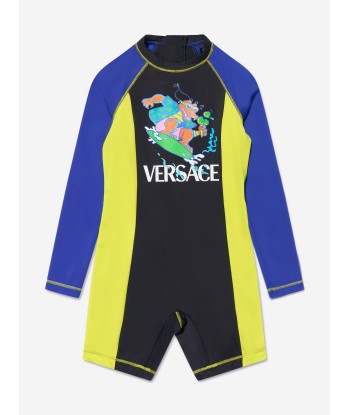 Versace Boys Crocodile Logo Wetsuit in Multicolour store