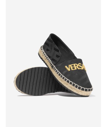 Versace Kids Logo Espadrilles in Black suggérées chez