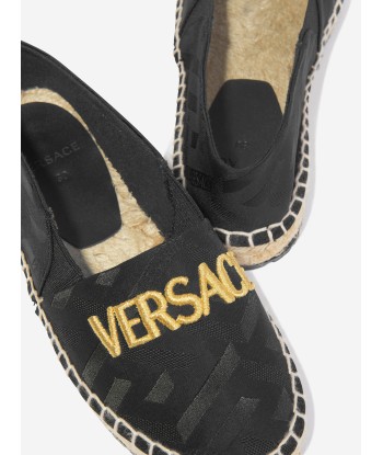 Versace Kids Logo Espadrilles in Black suggérées chez