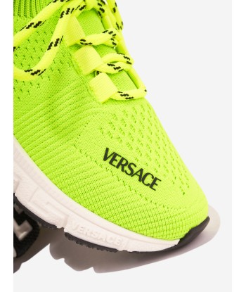 Versace Kids Logo Slip On Trainers in Neon Yellow pour bénéficier 