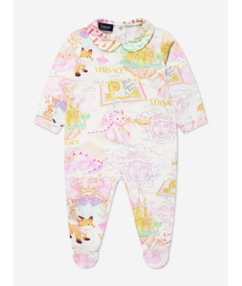 Versace Baby Girls Babygrow And Hat Gift Set in Multicolour pas cheres