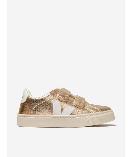 Veja Girls ChromeFree Leather Esplar Trainers in Gold Venez découvrir notre 