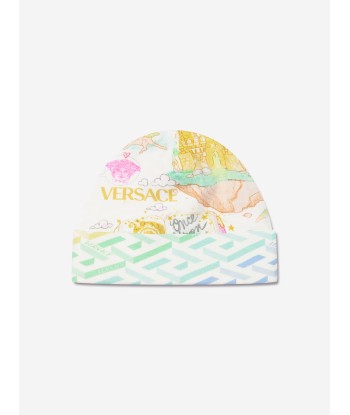 Versace Baby Girls Babygrow And Hat Gift Set in Multicolour pas cheres