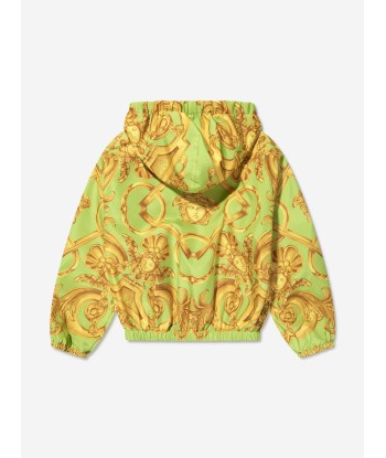 Versace Boys Barocco Zip Up Jacket in Lime online