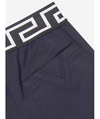 Versace Boys La Greca Pocket Shorts in Navy 50% de réduction en Octobre 2024