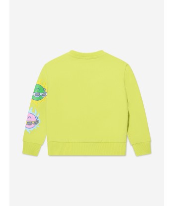 Versace Baby Boys Logo Sweatshirt in Lime JUSQU'A -70%! 