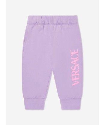 Versace Baby Girls Logo Joggers in Lilac meilleur choix