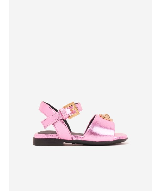 Versace Girls Heart Logo Sandals in Pink du meilleur 