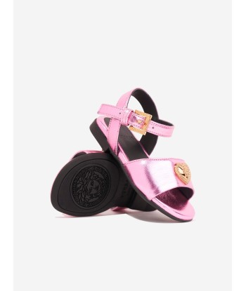 Versace Girls Heart Logo Sandals in Pink du meilleur 