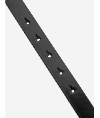 Versace Girls Leather Heart Logo Belt in Black Découvrez la collection