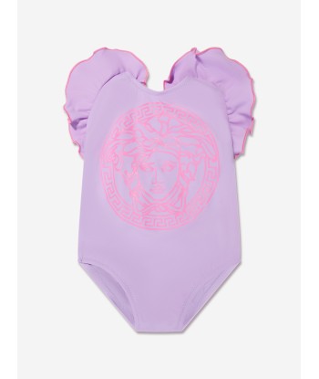 Versace Baby Girls Medusa Swimming Costume in Lilac de votre