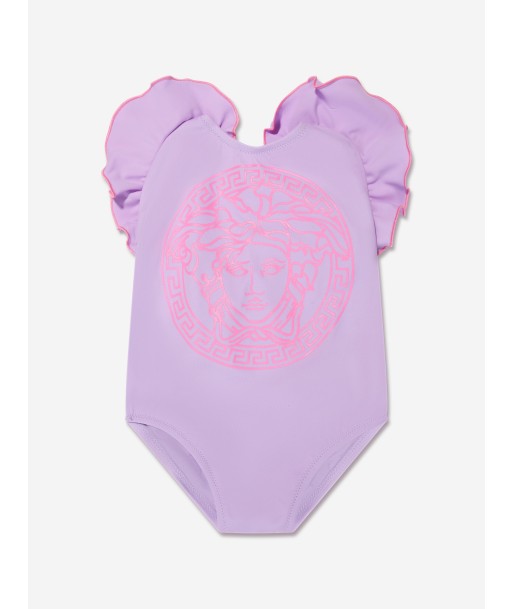 Versace Baby Girls Medusa Swimming Costume in Lilac de votre