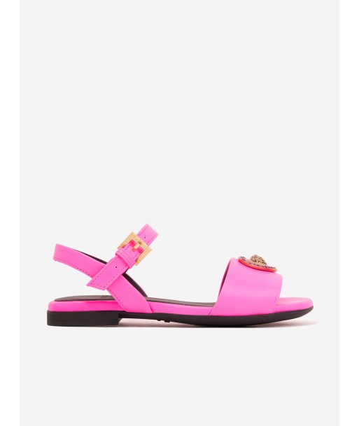 Versace Girls Heart Logo Sandals in Pink meilleur choix