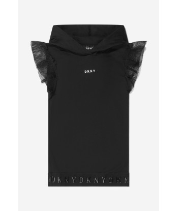 DKNY Girls Cotton Hooded Dress Fin de série