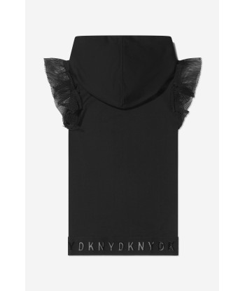 DKNY Girls Cotton Hooded Dress Fin de série