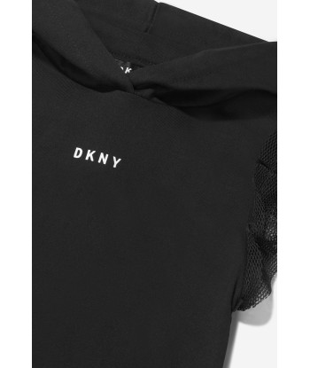 DKNY Girls Cotton Hooded Dress Fin de série