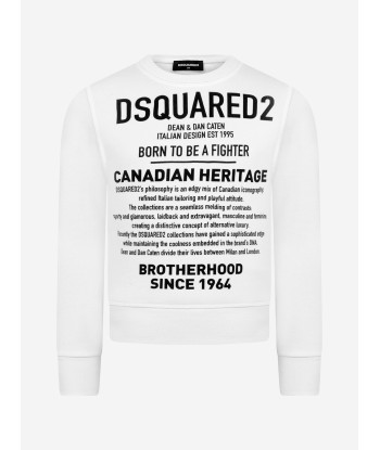 Dsquared2  Dsquared2 Boys White Cotton Logo Sweater Voir les baskets