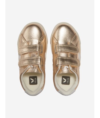 Veja Girls ChromeFree Leather Esplar Trainers in Gold Venez découvrir notre 