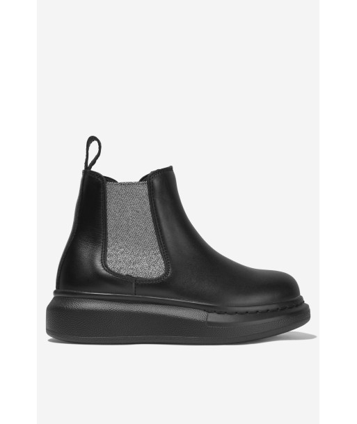 Alexander McQueen Girls Leather Chelsea Boots 2024