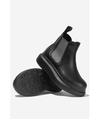 Alexander McQueen Girls Leather Chelsea Boots 2024