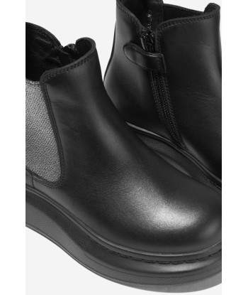 Alexander McQueen Girls Leather Chelsea Boots 2024