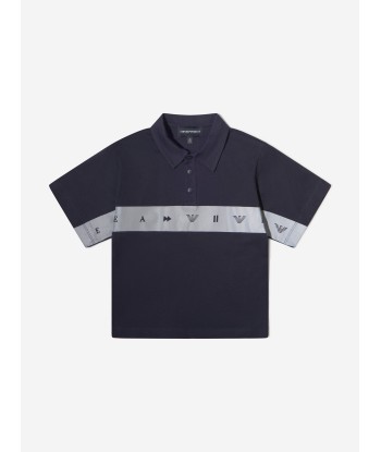 Emporio Armani Boys Cotton Short Sleeve Logo Polo Shirt Profitez des Offres !