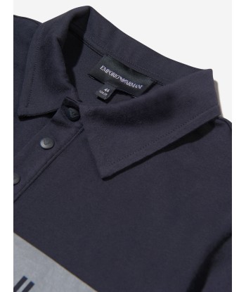 Emporio Armani Boys Cotton Short Sleeve Logo Polo Shirt Profitez des Offres !