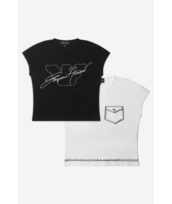 Emporio Armani Girls Cotton Set Of T-Shirts (2 Pack) en ligne des produits 