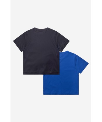 Emporio Armani Boys Lyocell And Cotton Logo T-ShIrt Set (2 Pack) les ctes