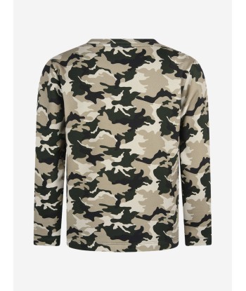 Balmain Boys Sweater - Camouflage Cotton Logo Sweater les muscles