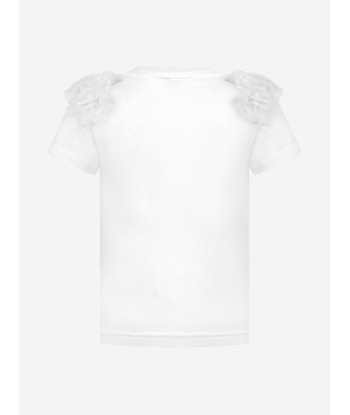 Balmain Girls T-Shirt - Cotton RuffTrim T-Shirt votre