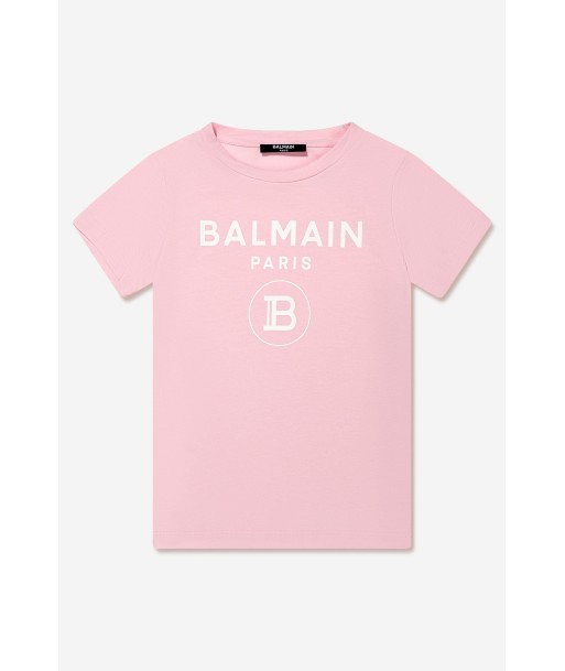 Balmain Boys Cotton Logo Print T-Shirt chez Cornerstreet bien 