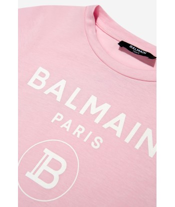 Balmain Boys Cotton Logo Print T-Shirt chez Cornerstreet bien 