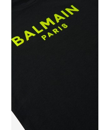 Balmain Girls Cotton Logo T-Shirt Pour