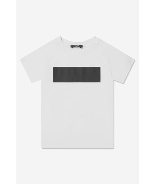 Balmain Boys Cotton Branded T-Shirt pas cheres