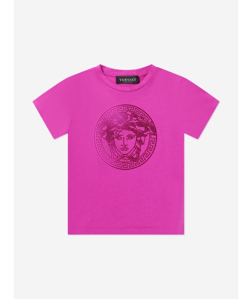 Versace Girls Studded Medusa T-Shirt destockage