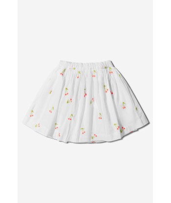 Bonpoint Girls Cotton Embroidered Cherry Skirt Jusqu'à 80% De Réduction