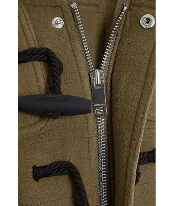 Burberry Boys Green Wool Duffle Coat commande en ligne