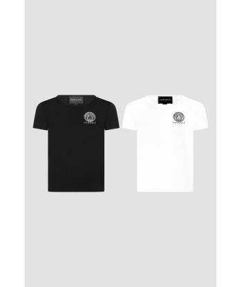 Versace Boys Cotton Medusa Logo T-Shirts (2 Pack) Pour