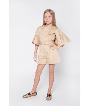 Burberry Girls Logo Print Playsuit de pas cher