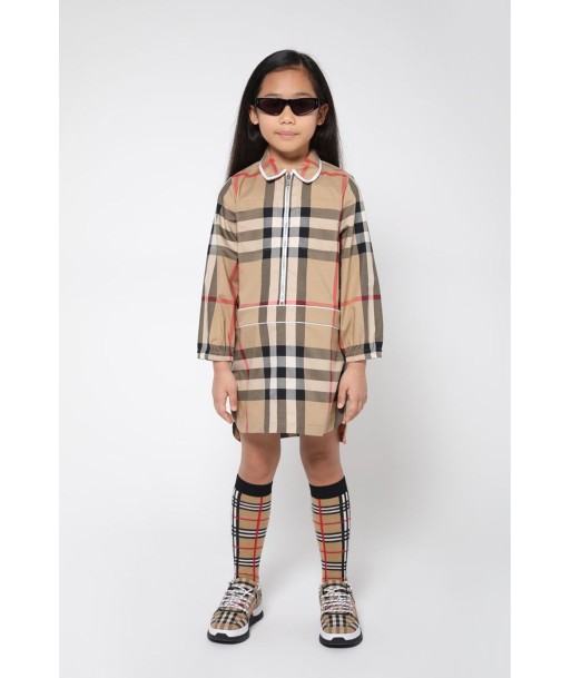 Burberry Girls Cotton Check Dress pas cheres