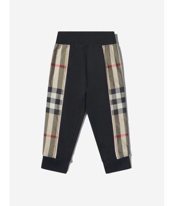 Burberry Boys Cotton Check Trim Joggers Toutes les collections ici