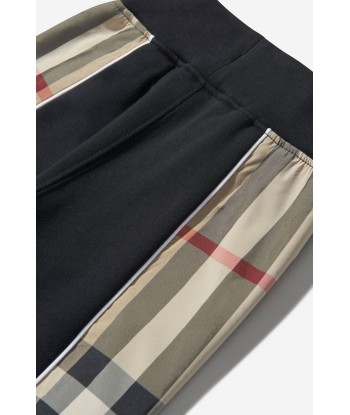 Burberry Boys Cotton Check Trim Joggers Toutes les collections ici