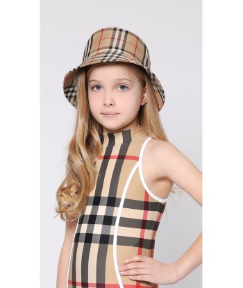 Burberry Girls Check Print Swimsuit en linge