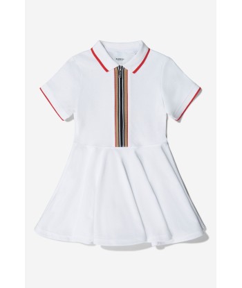 Burberry Girls Cotton Check Placket Polo Dress brillant des détails fins