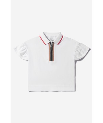 Burberry Girls Cotton Icon Stripe Polo Top de l' environnement