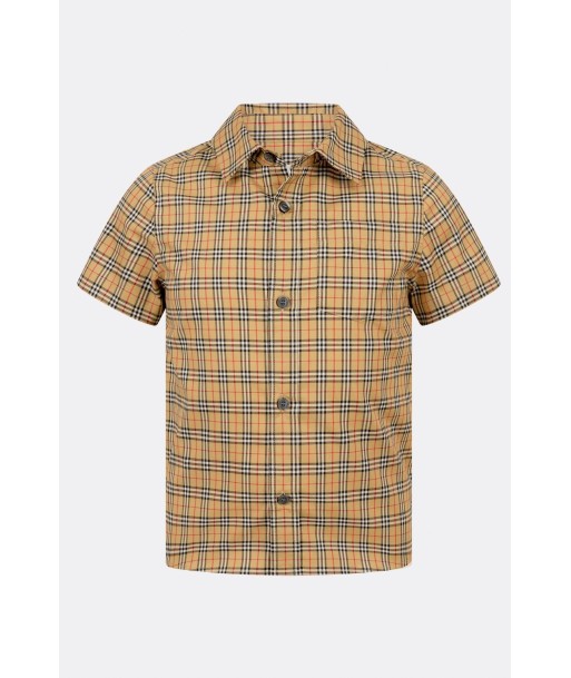 Burberry Boys Cotton Check Short Sleeve Shirt JUSQU'A -70%! 