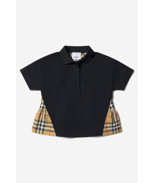 Burberry Girls Cotton Check Trim Polo Shirt de votre